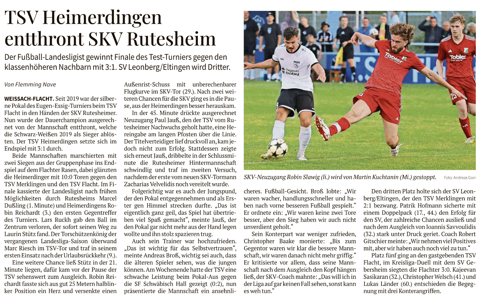 TSV Heimerdingen entthront SKV Rutesheim