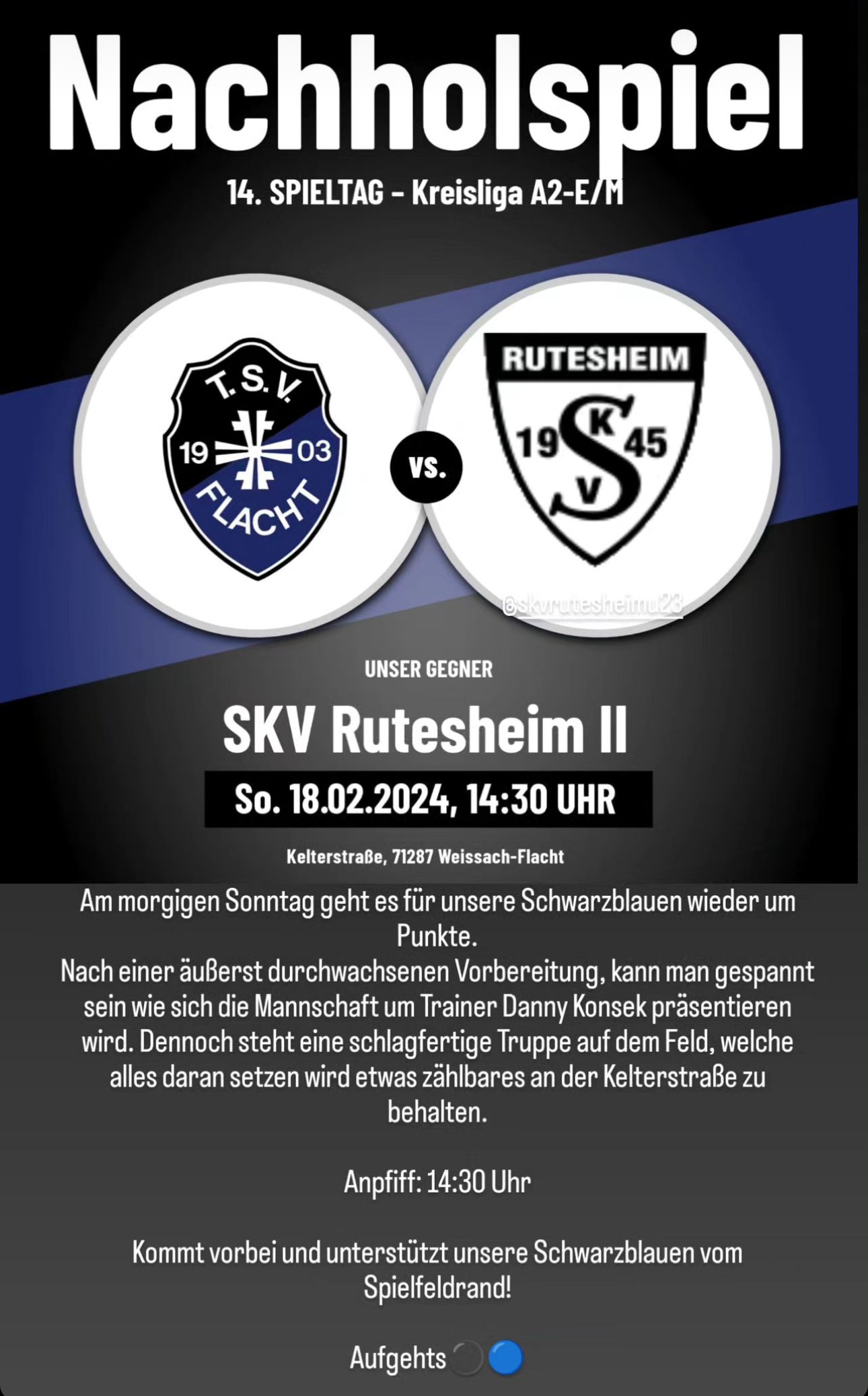 ...für Schwarz/Blau geht es wieder um Punkte!