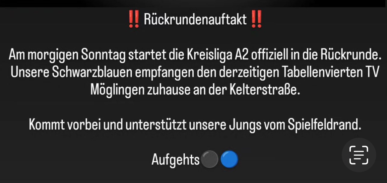 Heimspieltag an der Kelterstraße