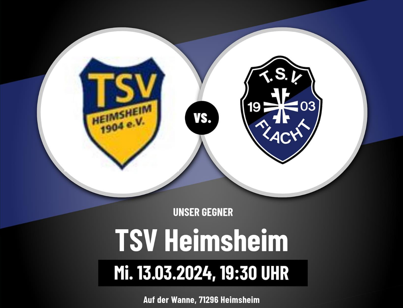 Nachholspiel in Heimsheim! ⚫️🔵