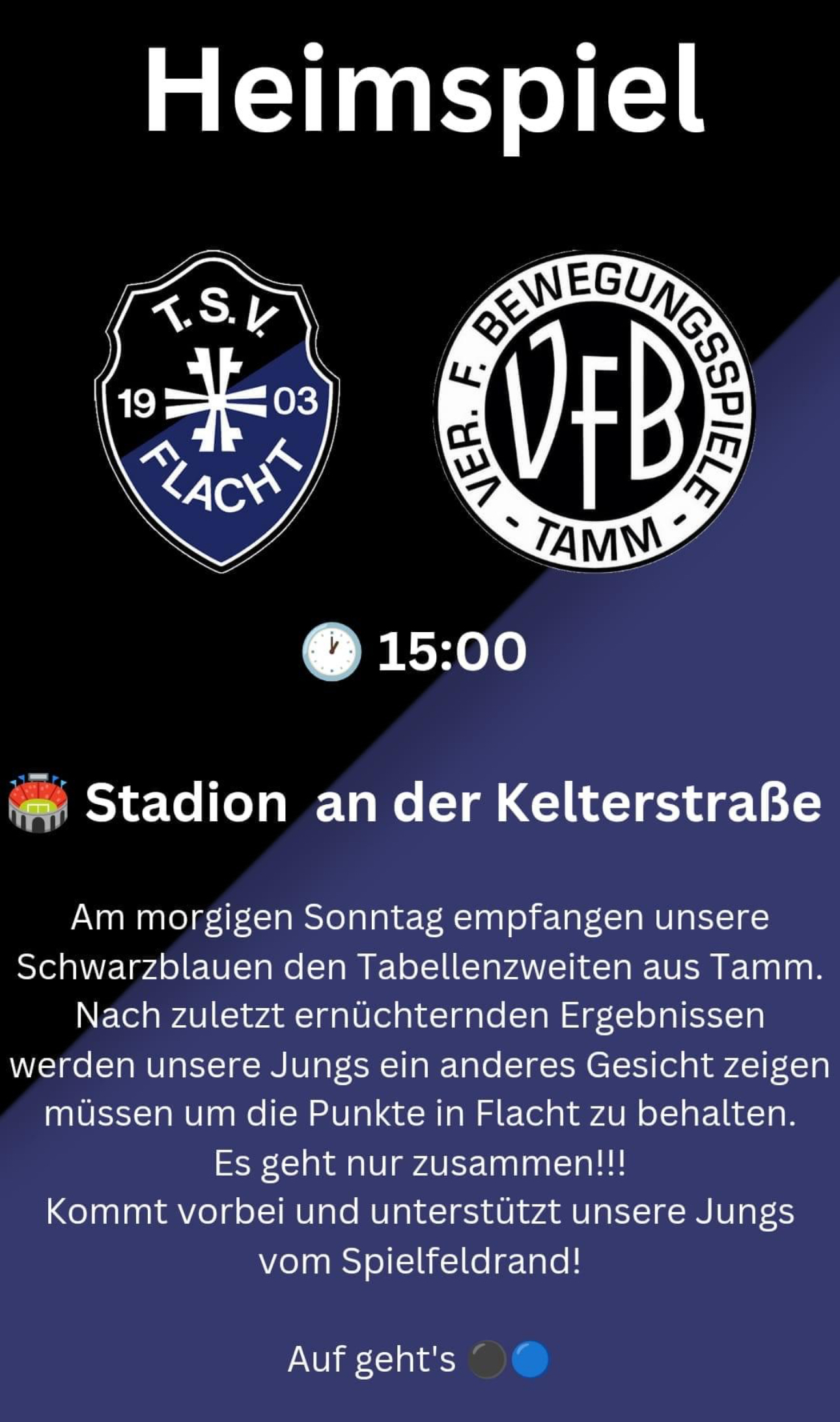 Heute Heimspieltag an der Kelterstraße