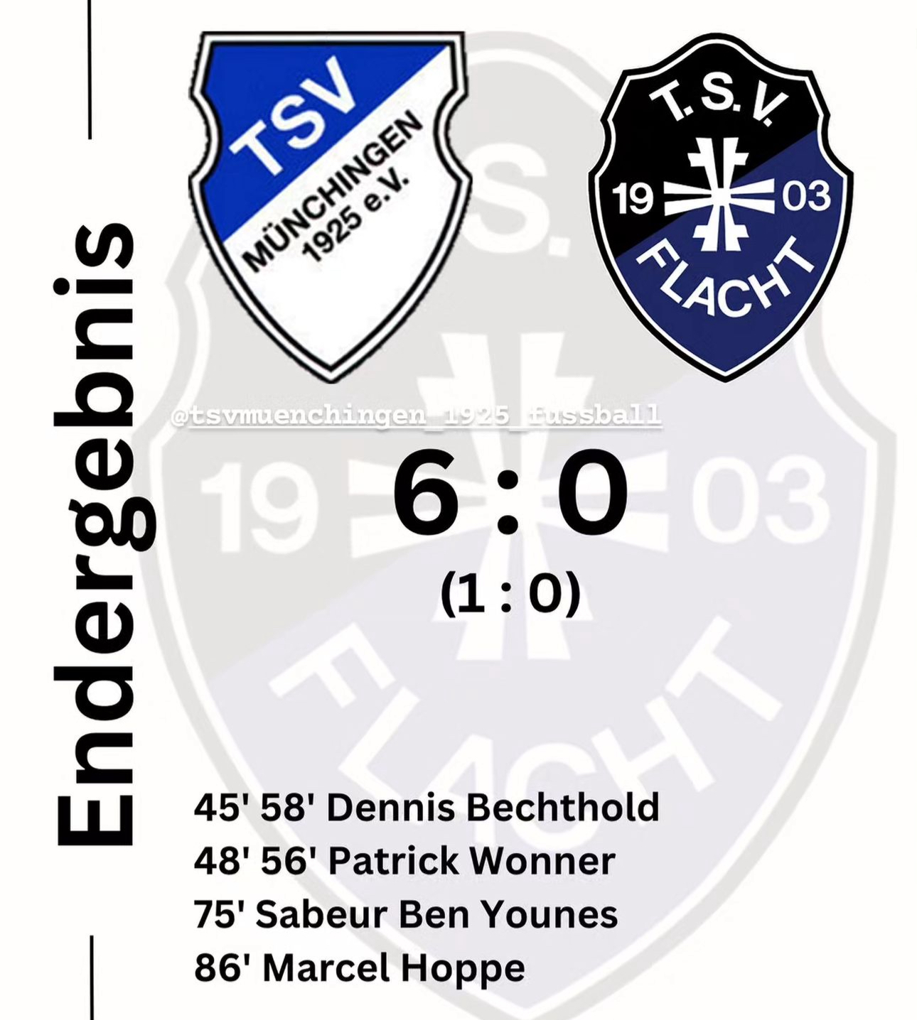 TSV Münchingen  -  TSV Flacht 6:0  (1:0) 