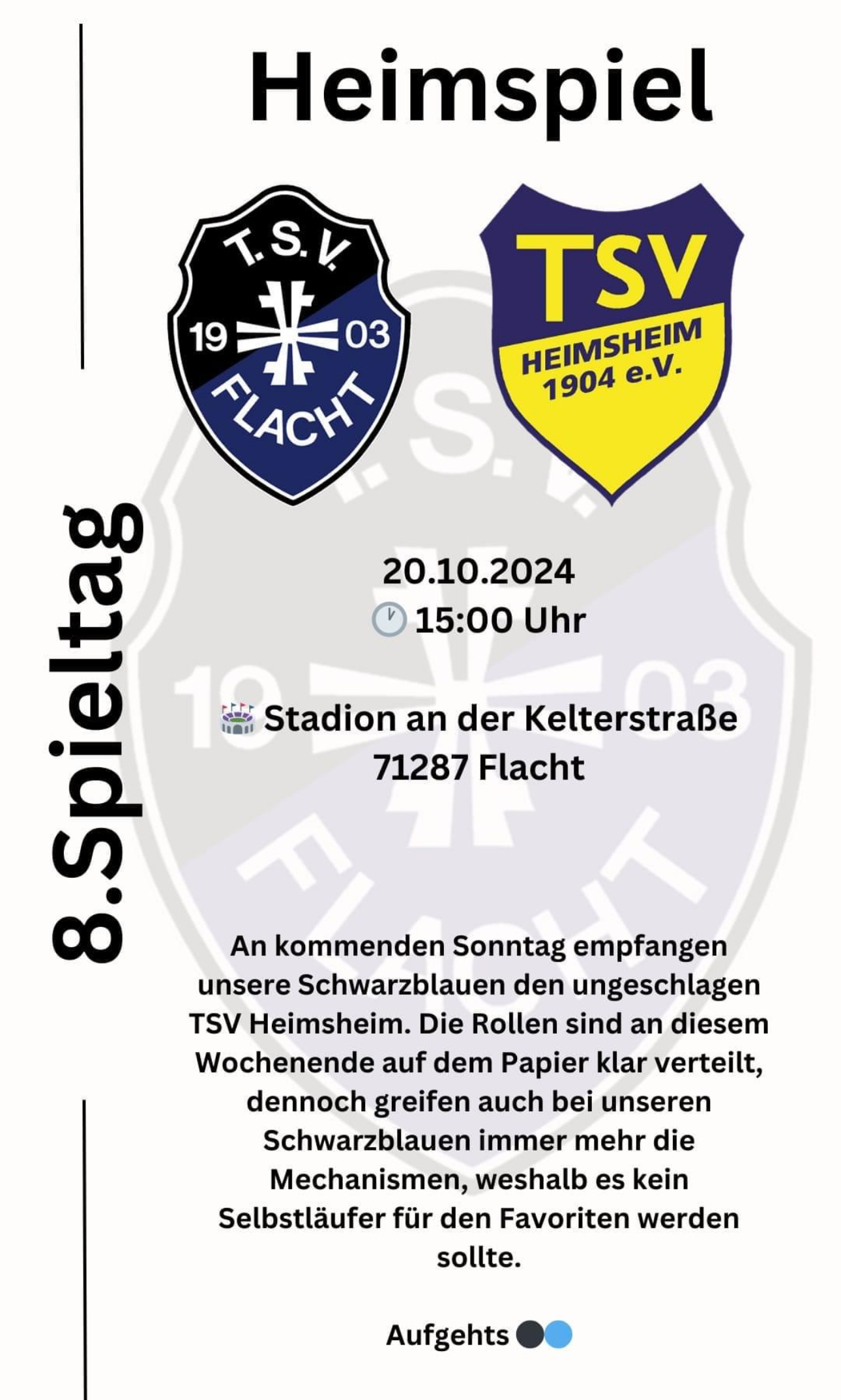 Matchday an der Kelterstraße 