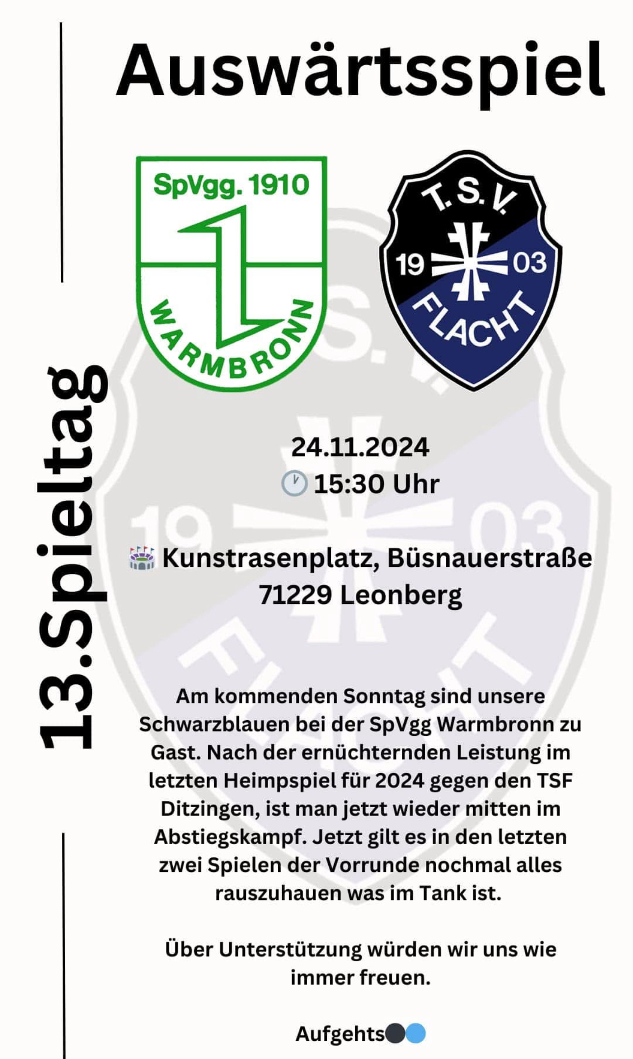TSV Flacht zu Gast in Warmbronn