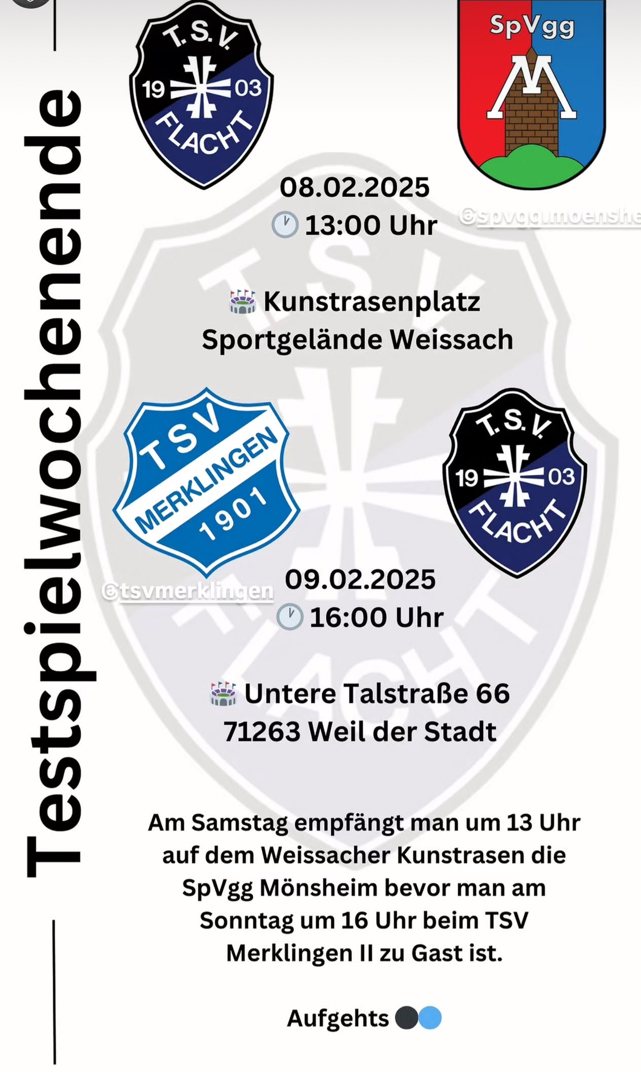 Testspielwochenende des TSV Flacht