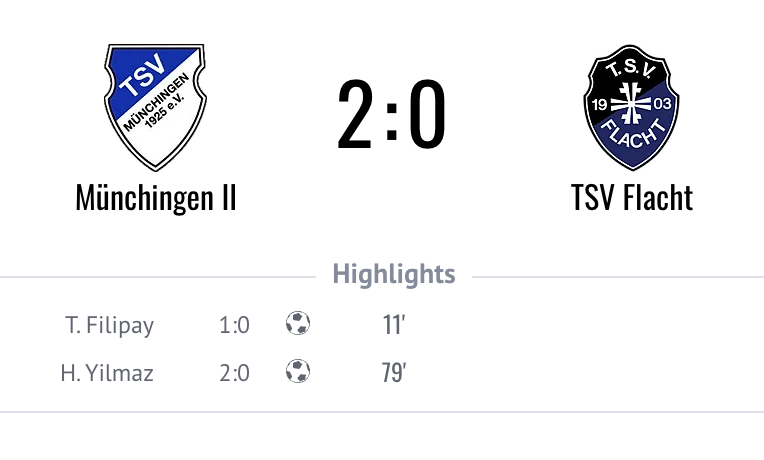 Rückblick von unserem Pressewart Wopfi: TSV Münchingen - TSV Flacht 2:0  (1:0)