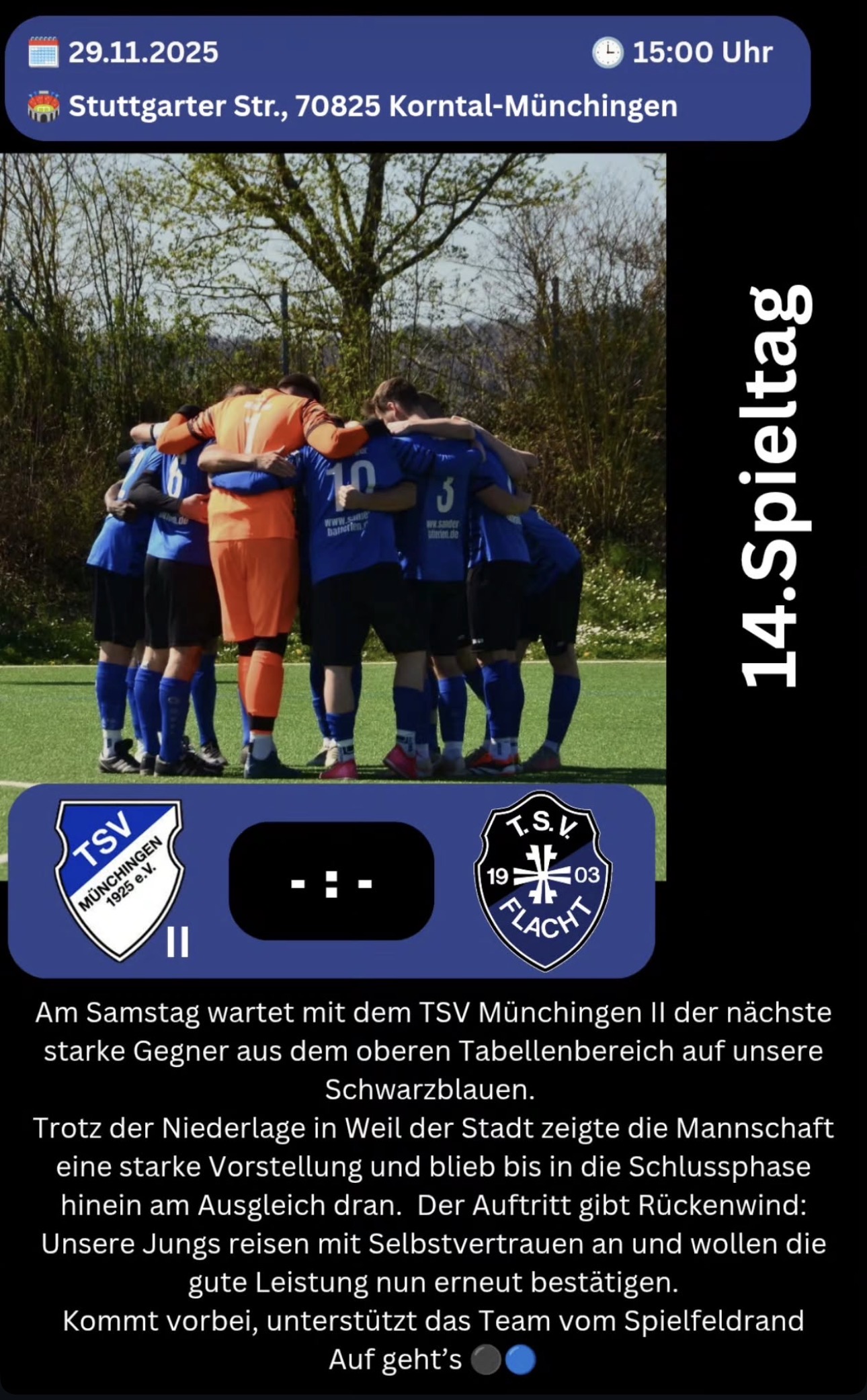 Auswärtsspiel in Münchingen