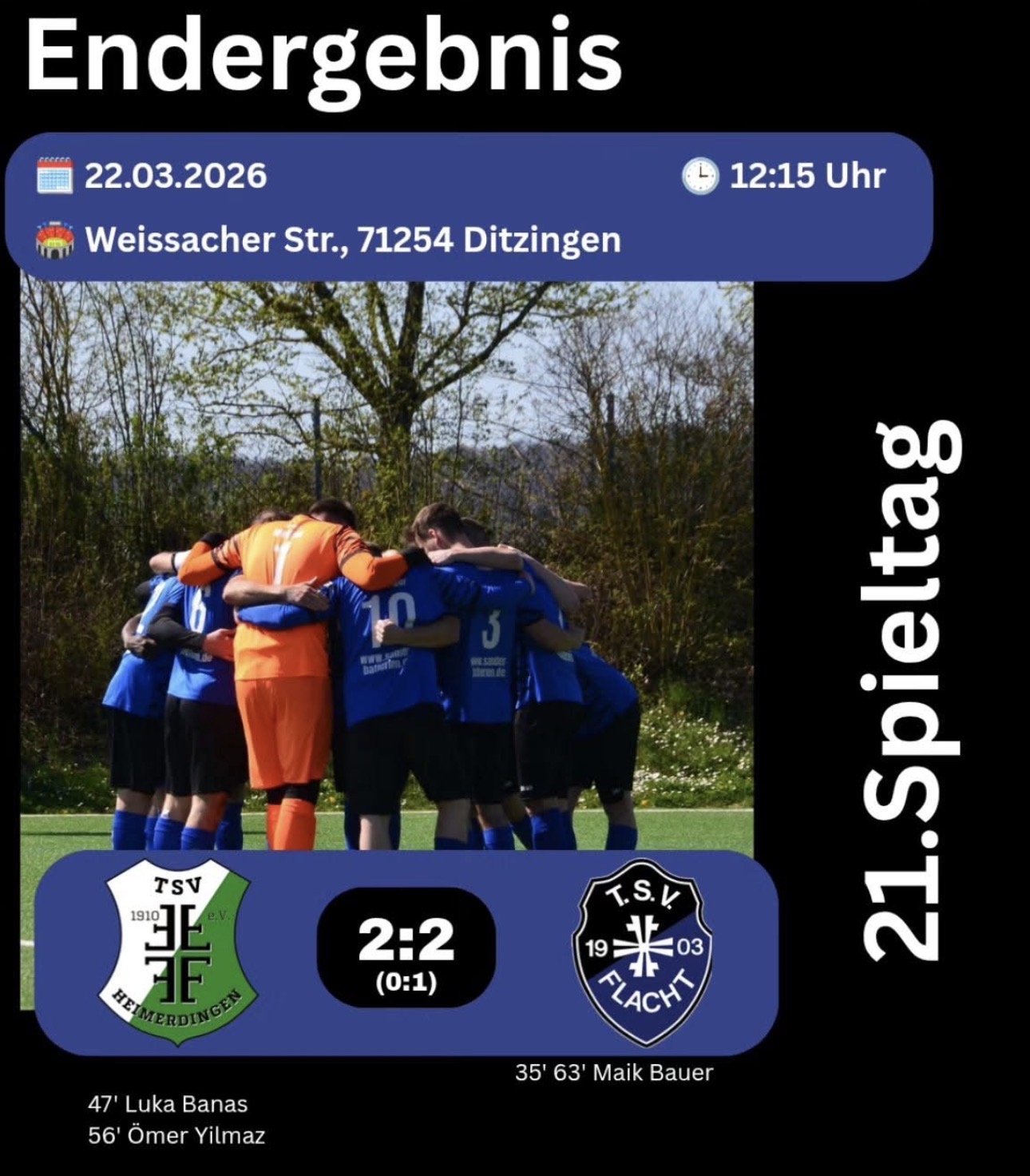 Die Schwarz-Blauen kommen erneut nicht über ein Unentschieden hinaus.