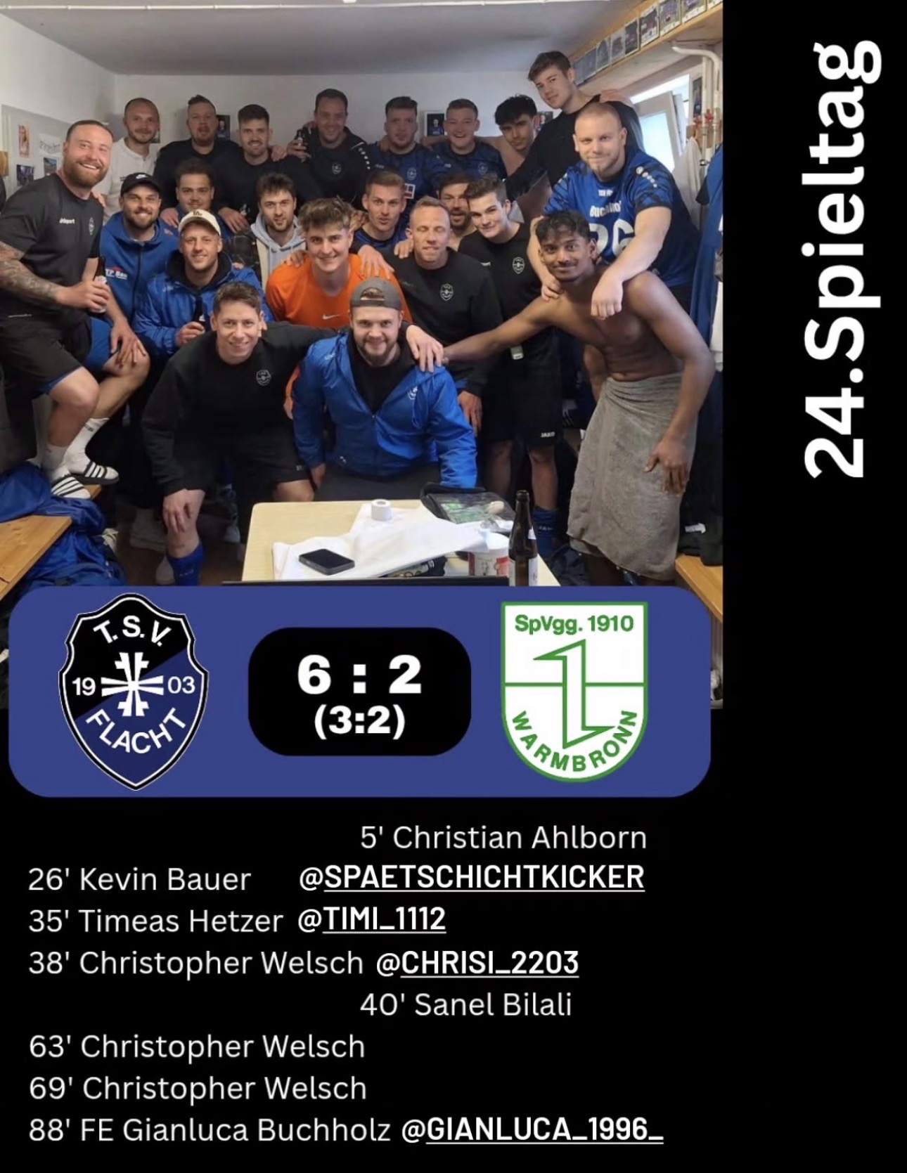 Bericht von unserem Pressewart Wopfi: TSV Flacht – SpVgg Warmbronn 6:2 (3:2)