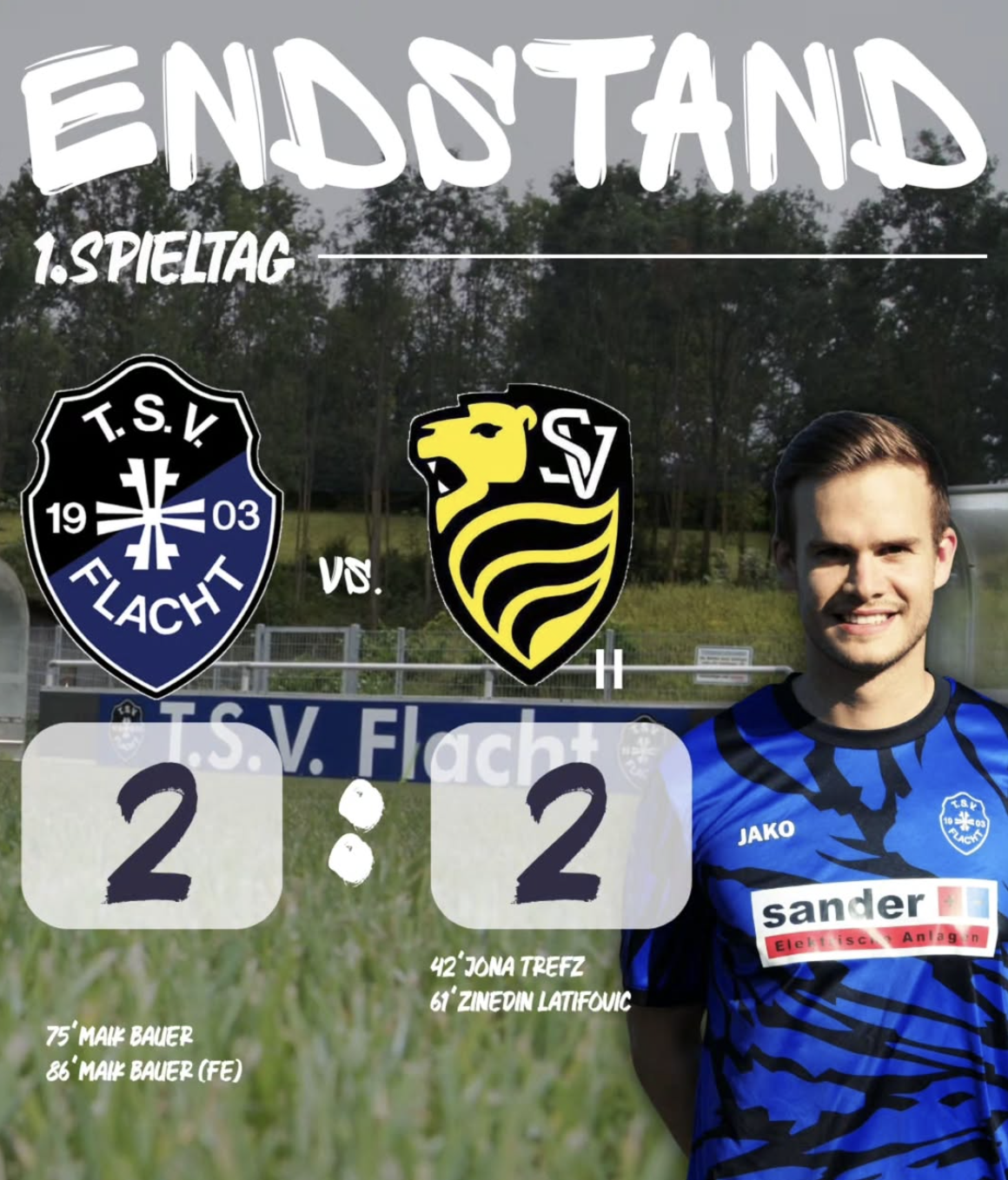 Rückblick von unserem Pressewart Wopfi: TSV Flacht – SV Leonberg/Eltingen II  2:2 (0:1)
