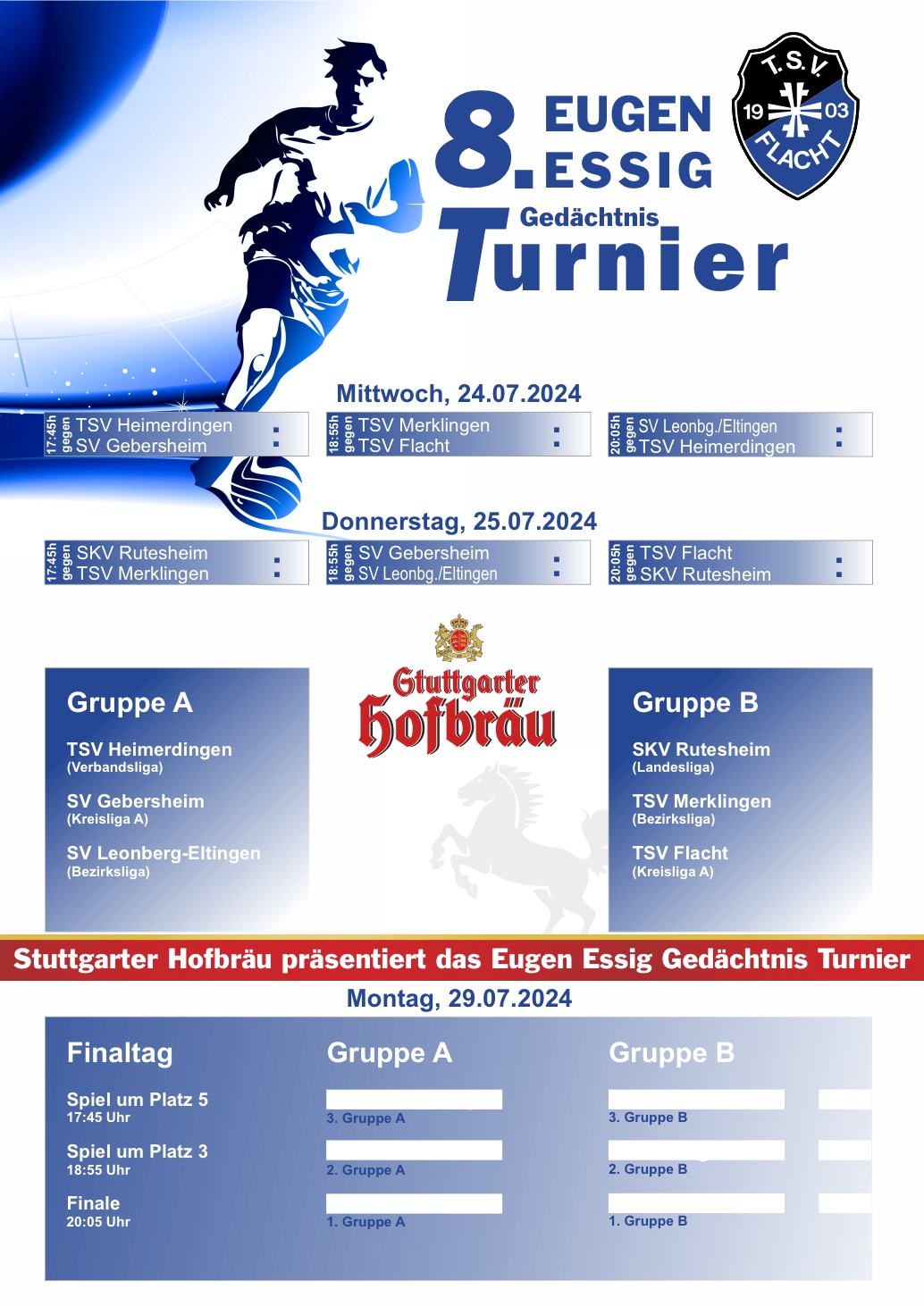 8. Eugen-Essig-Gedächtnis-Turnier vom 24. - 29.Juli 2024