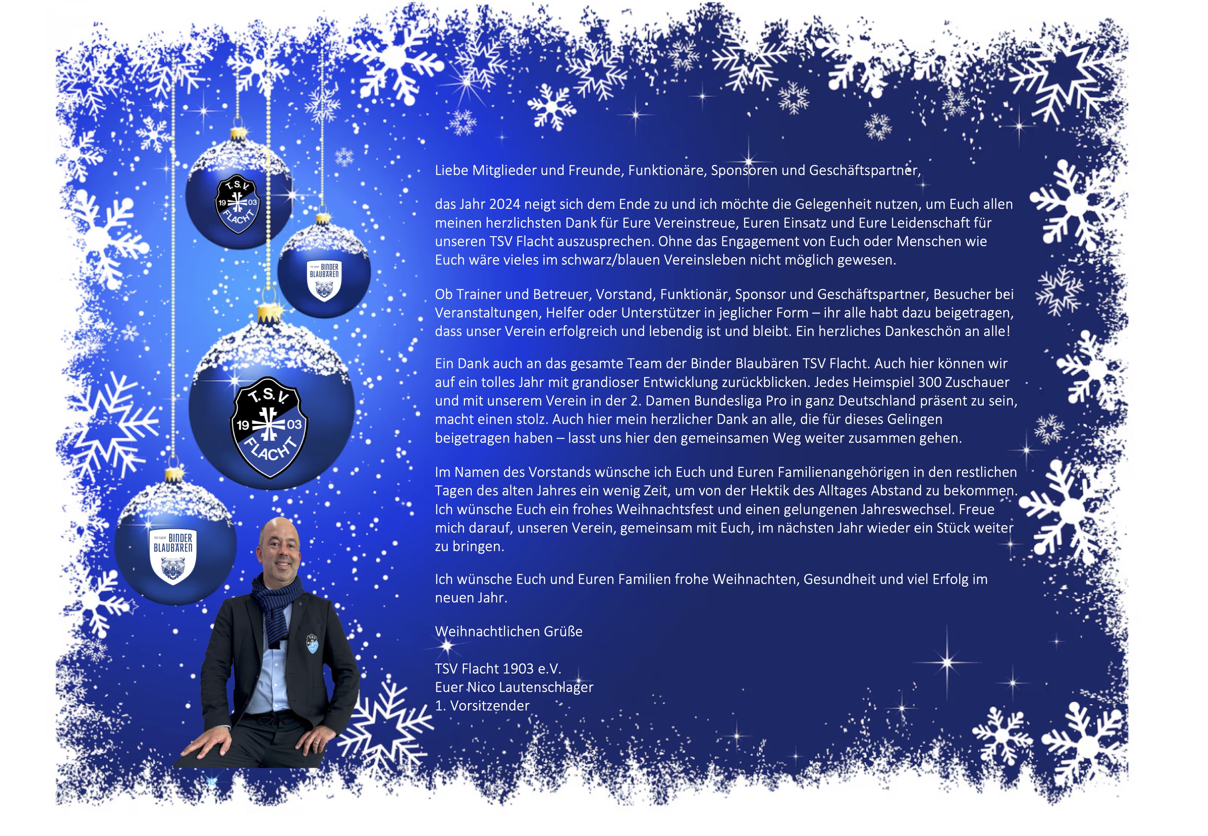 Weihnachtsgrüße vom Vorstand