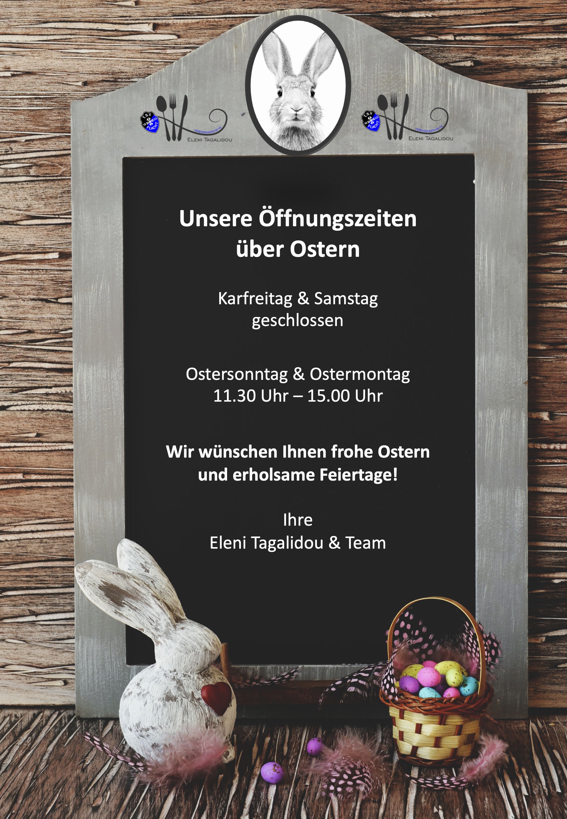 Öffnungszeiten über die Osterfeiertage