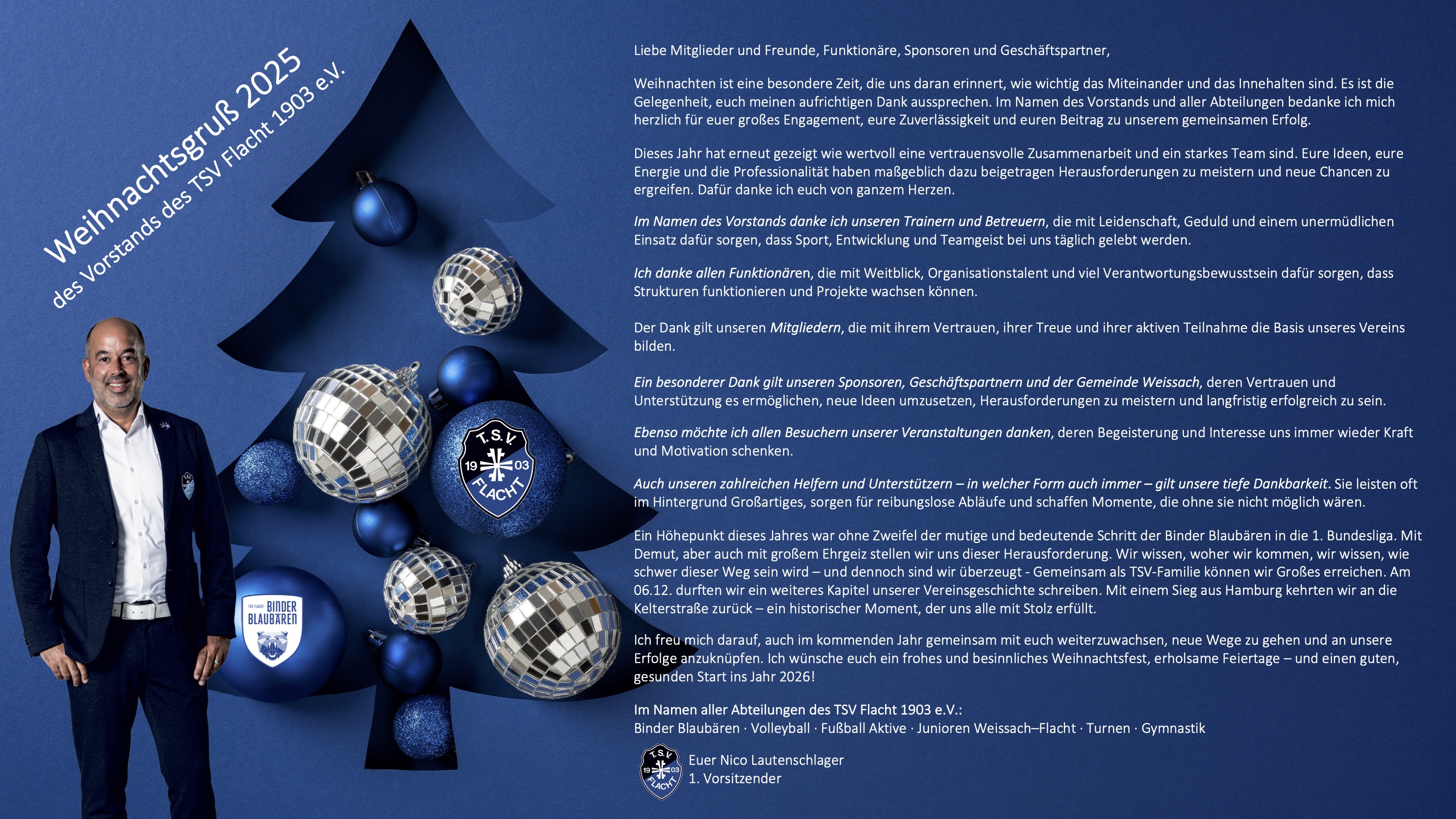 Frohe Weihnachten und alles Gute für 2026