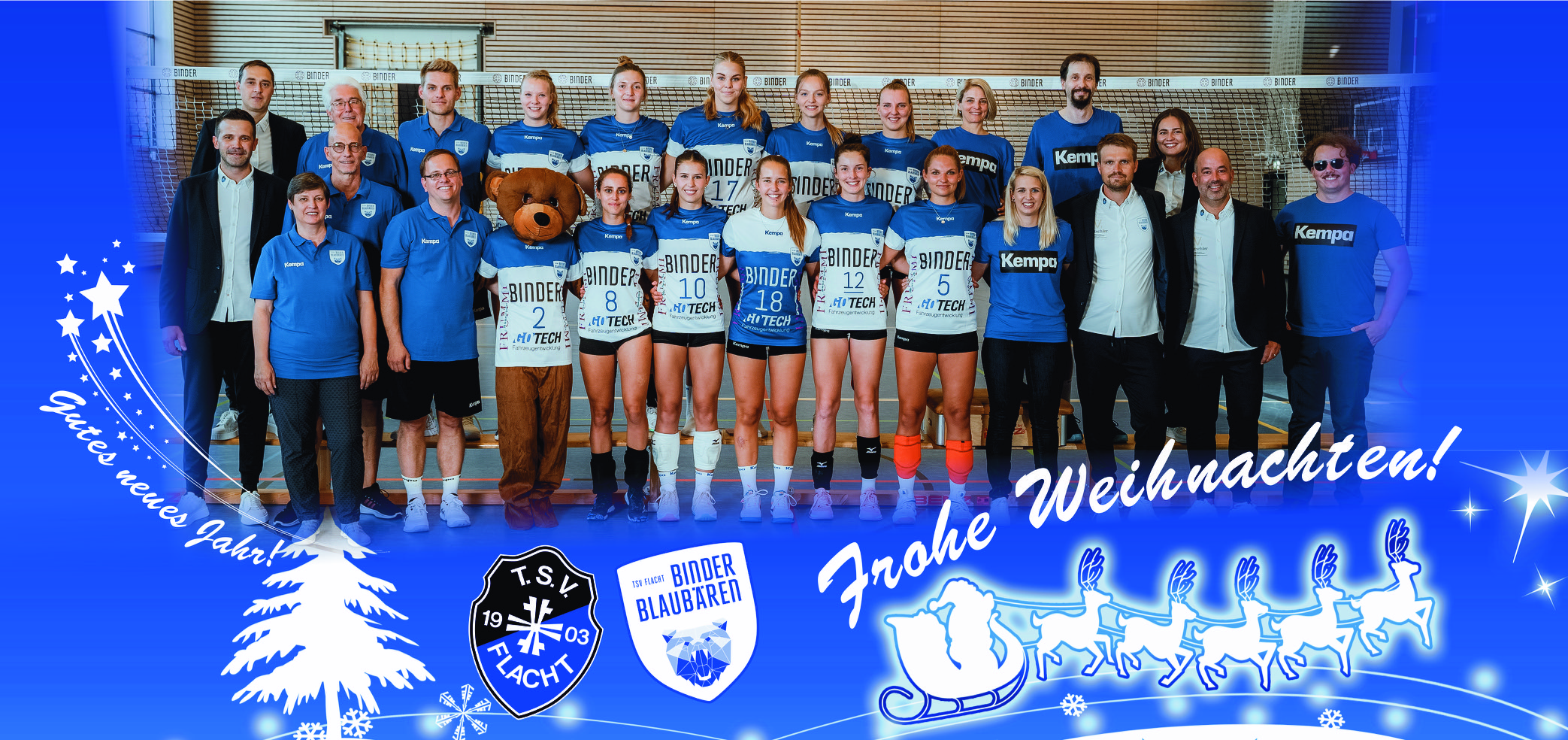 Die Binder Blaubären TSV Flacht wünschen frohe Weihnachten