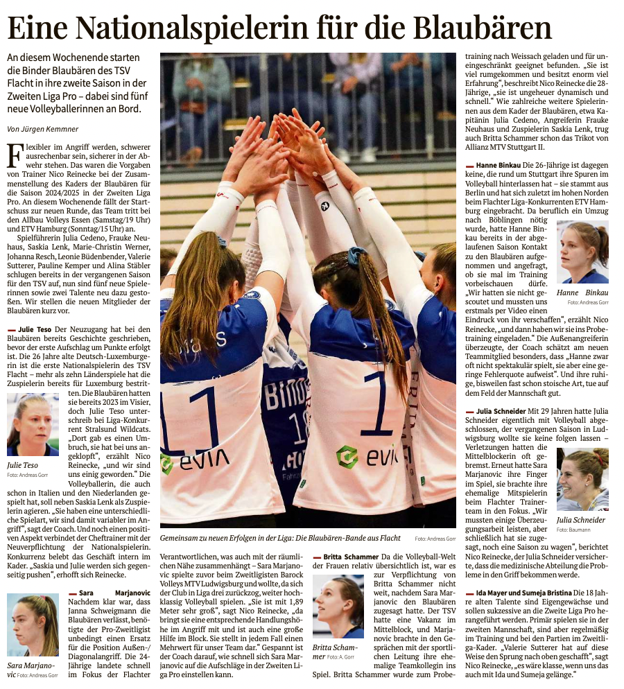 Eine Nationalspielerin für die Blaubären