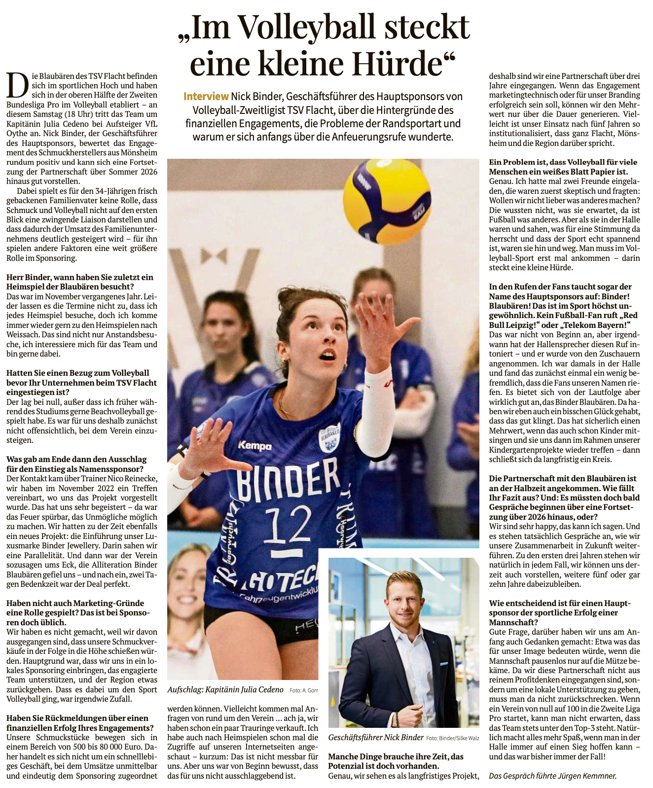  „Im Volleyball steckt eine kleine Hürde“