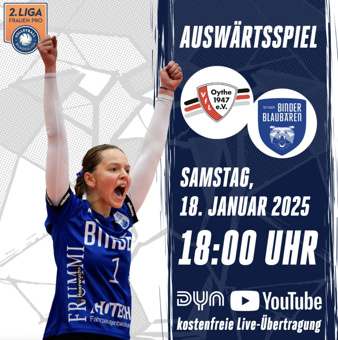 Die Binder Blaubären TSV Flacht reisen zum Auswärtsspiel nach Oythe