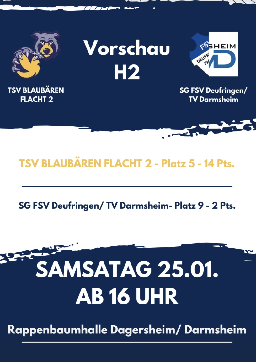 Blaubären TSV Flacht: Vorschau Herren 2