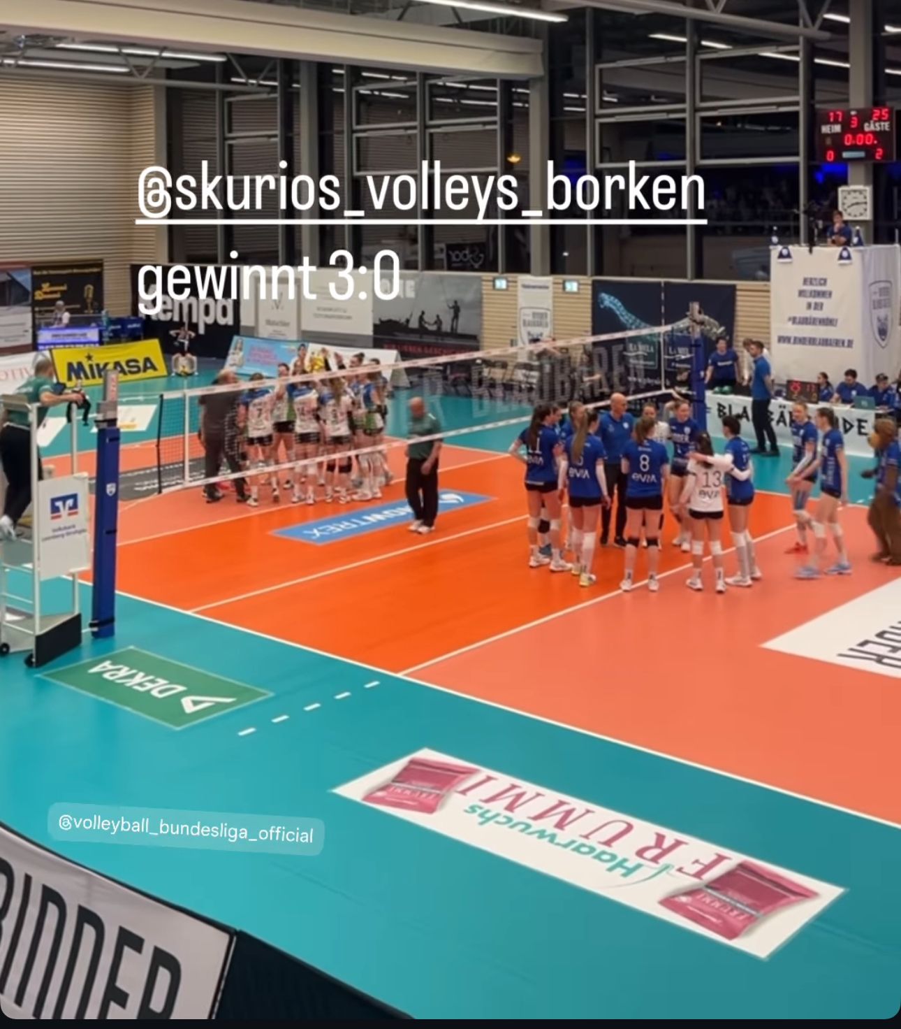 Binder Blaubären TSV Flacht - Skurios Volleys Borken 0:3 / 49:75 (14:25 18:25 17:25)