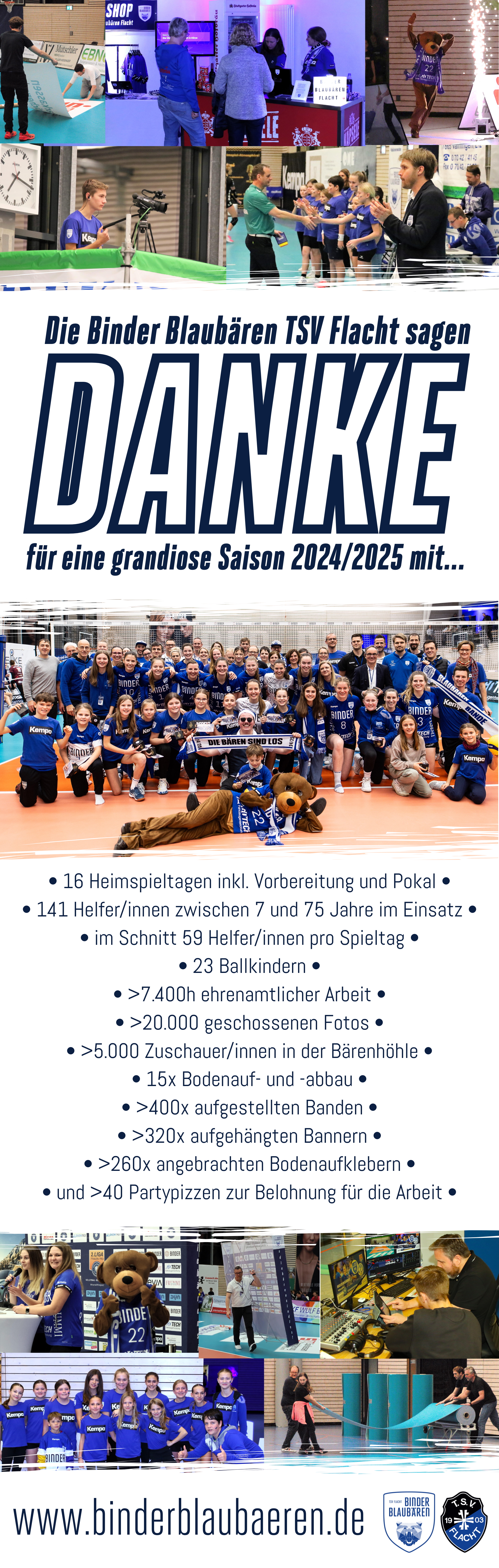 Die Binder Blaubären sagen herzlichen Dank!