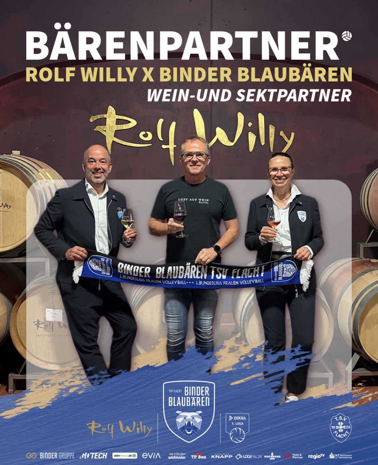 BÄRENSTARK &amp; BOCKSTARK: ROLF WILLY BLEIBT PARTNER DER BINDER BLAUBÄREN! 