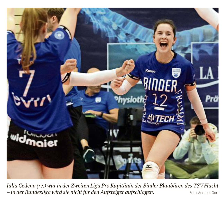 Aus für Kapitänin Julia Cedeno bei den Blaubären