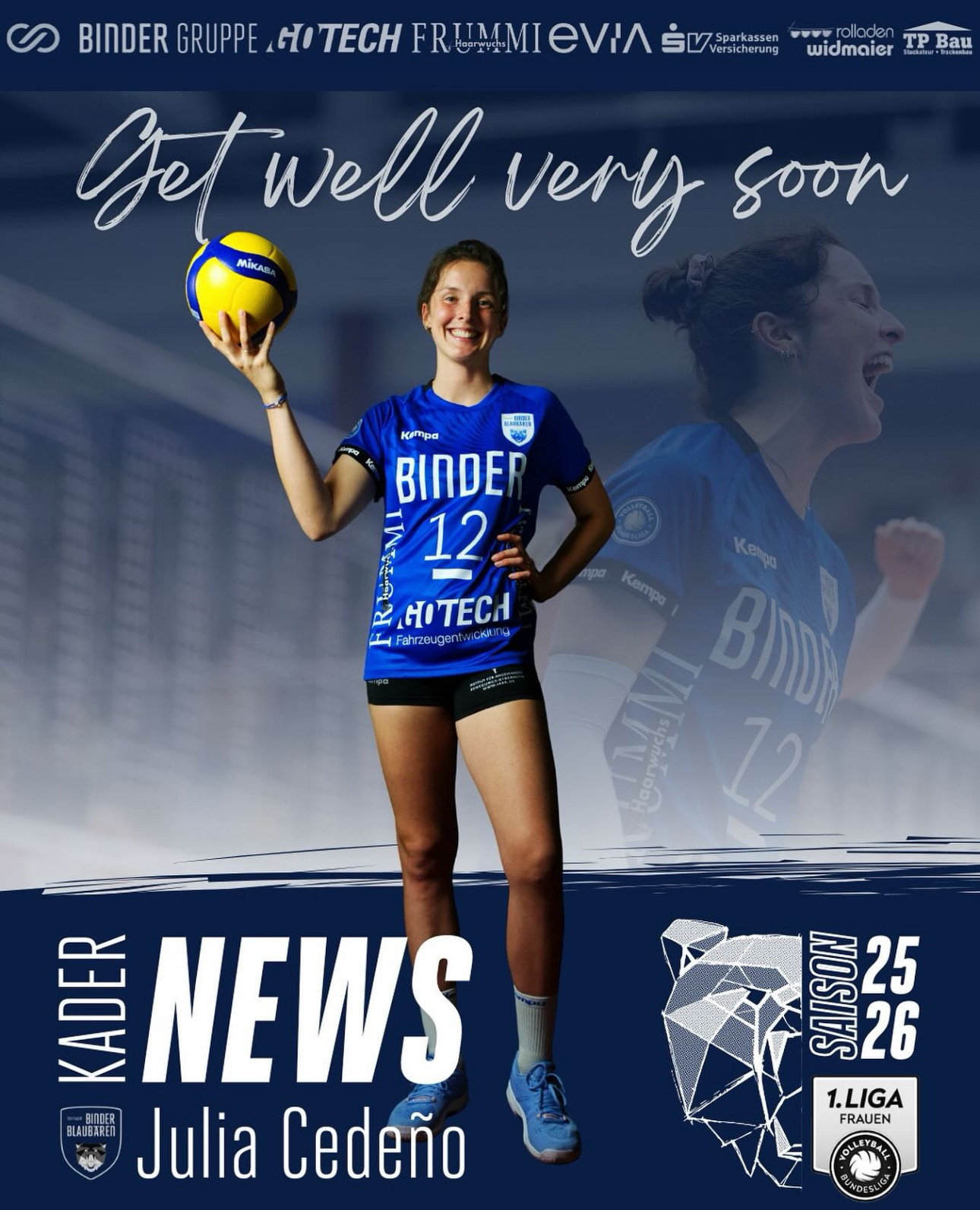 News der Binder Blaubären TSV Flacht: GET WELL VERY SOON