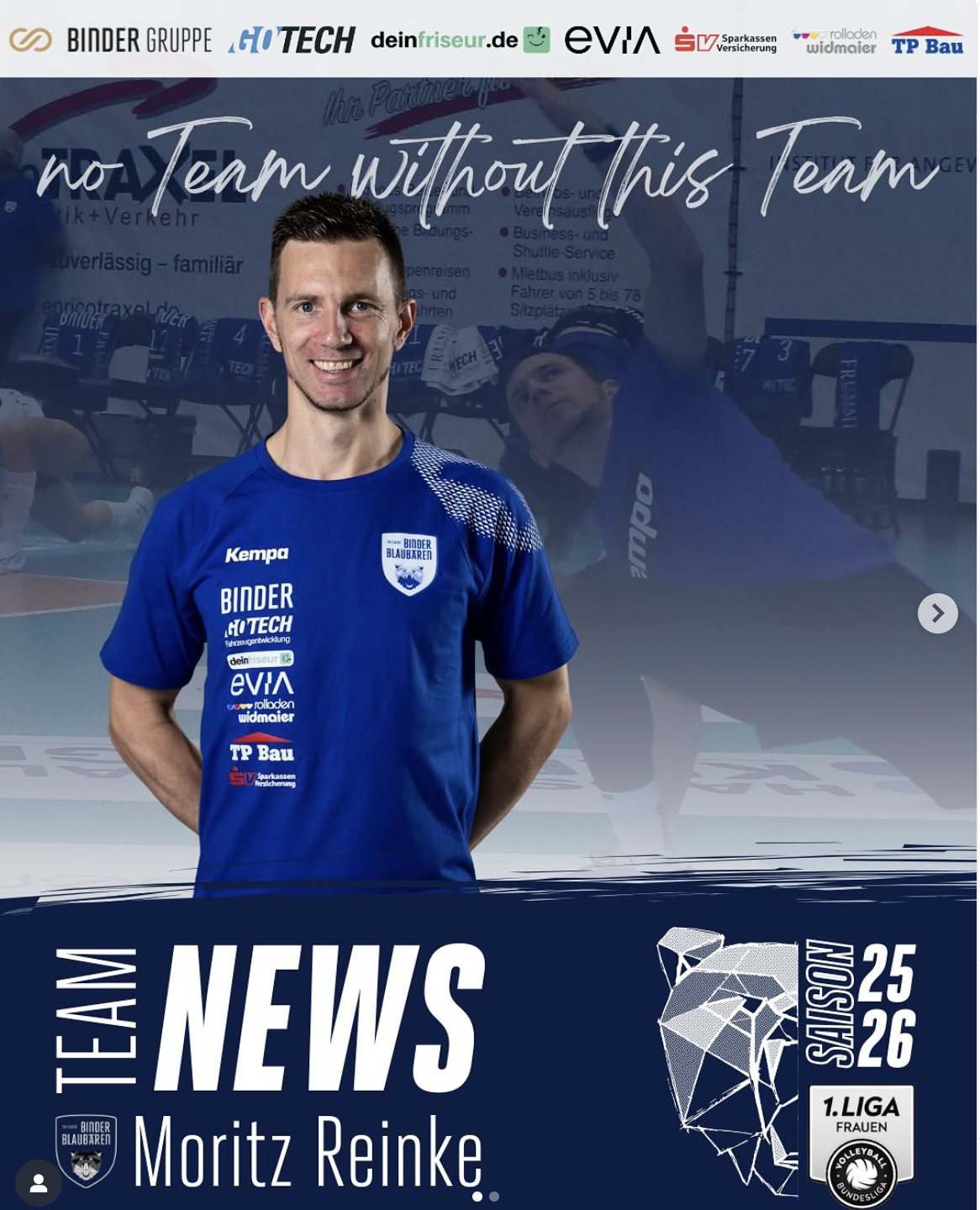 News der Binder Blaubären TSV Flacht: MORITZ BLEIBT