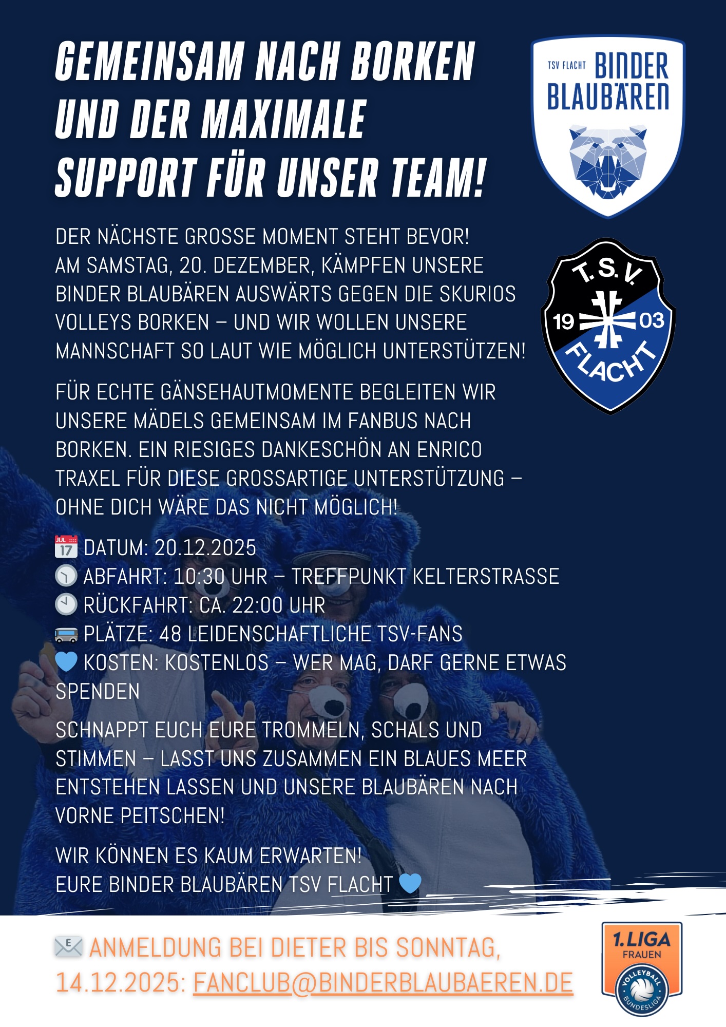 GEMEINSAM NACH BORKEN UND DER MAXIMALE SUPPORT FÜR UNSER TEAM!