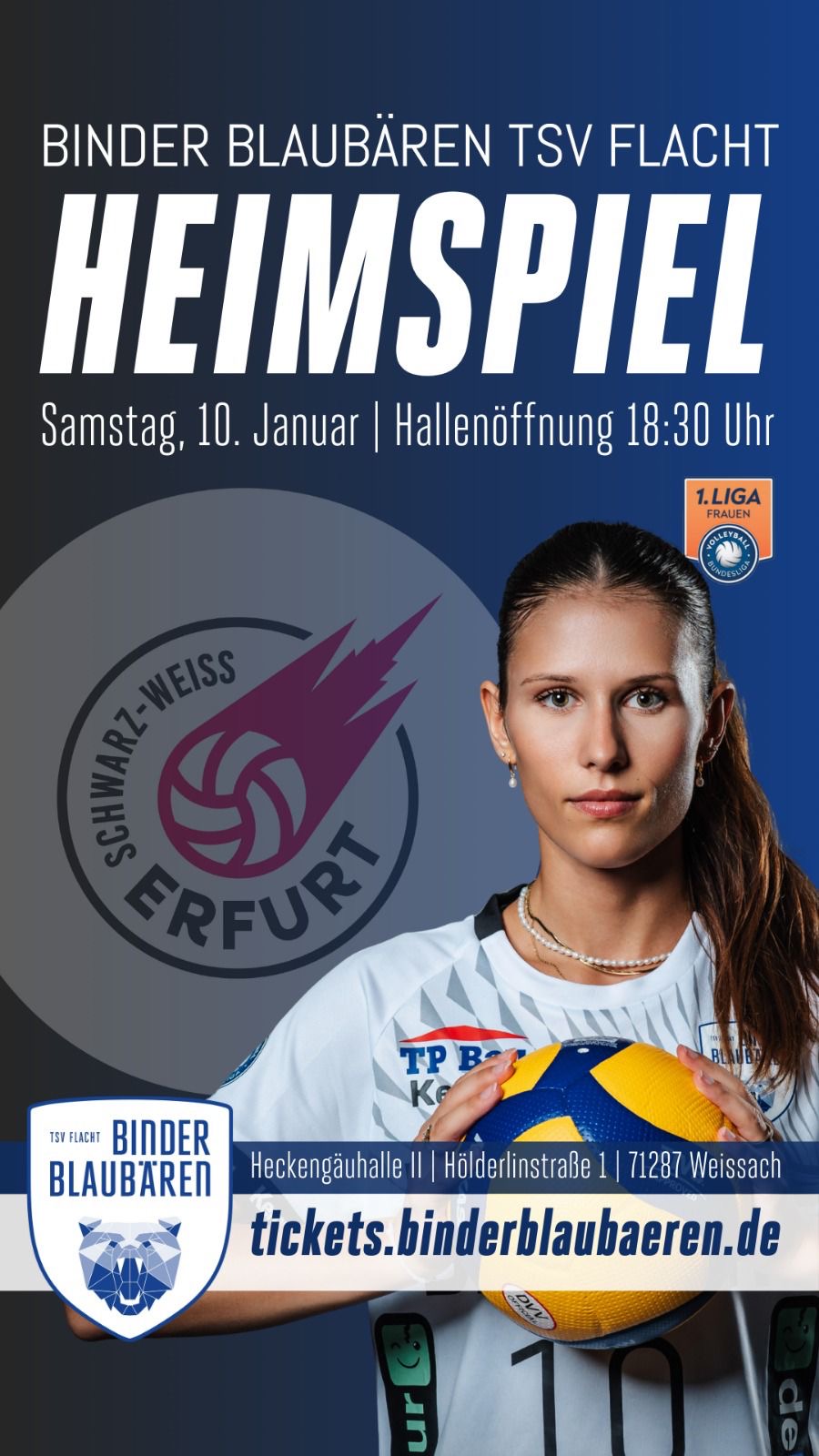 Binder Blaubären TSV Flacht: Erstes Heimspiel 2026