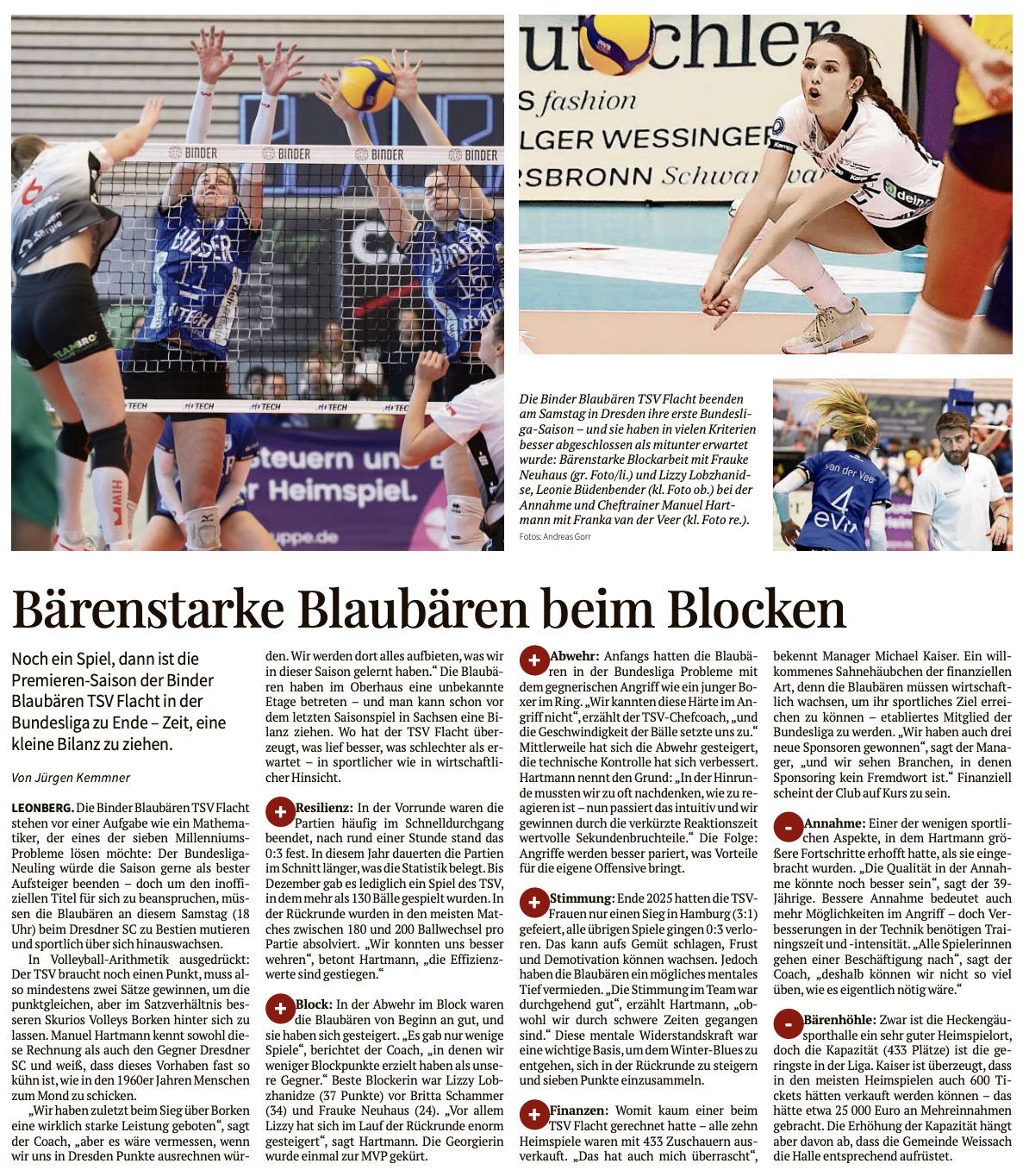 Bärenstarke Blaubären beim Blocken