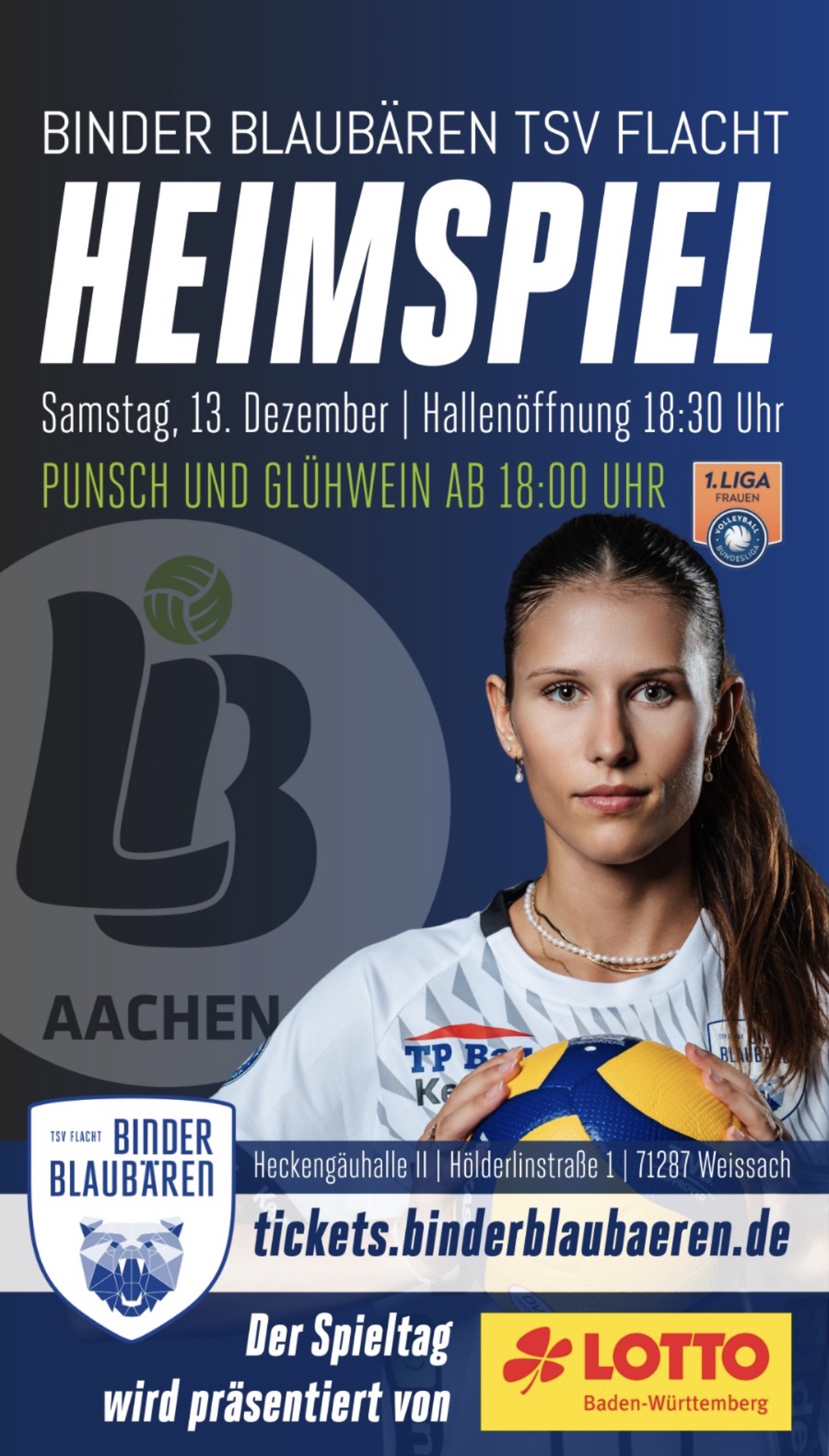 Heimspiel der Binder Blaubären TSV Flacht