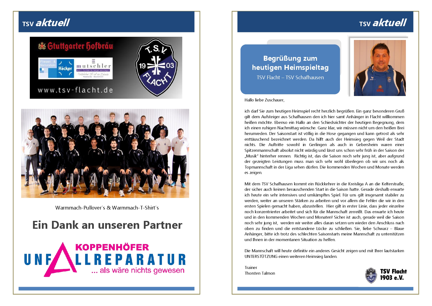 2014-09-21 Sondereinlage Sportplatzblätte 2. Heimspiel TSV Schafhausen-001