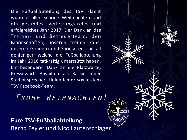 2016 12 23 Weihnachtsgrüsse 2016 Fussball