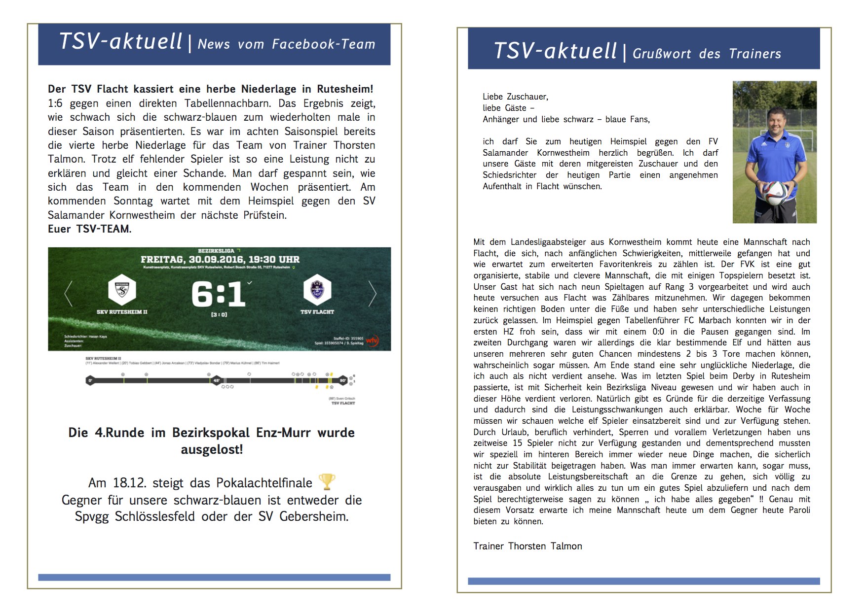 2016 10 09 Sondereinlage Sportplatzblätte Heimspiel Kornwestheim.1