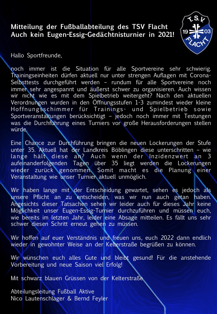 2021 06 06 Kein Eugen Essig Gedächtnisturnier 2021